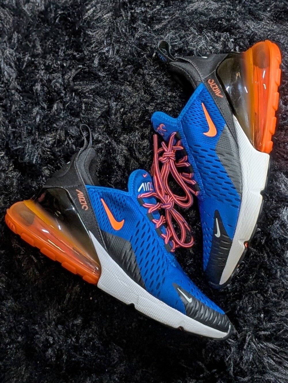 Nike Air Max 270 GS Racer Blue Hyper Crimson Size 5Y (fits a Women's US 6.5)